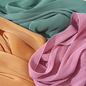 2023 Newest Pleated Bubble Chiffon Instant Hijabs Plain Crinkle Shawls Scarf Lady High Quality Soft Thick Muslim Wraps 180*85Cm