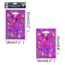 Load image into Gallery viewer, 10/20pcs Printed Gift Bags Polka Dots Plastic Candy Bag Child Party Loot Bags Boy Girl Kids Birthday Party Favors Supplies Decor