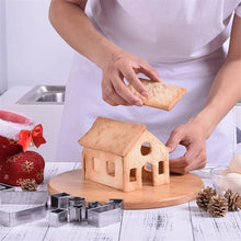 Load image into Gallery viewer, (18pcs) Christmas Gingerbread House Cookie Cutter Set 3D Stainless Steel Cookie Biscuit Mold Mould Fondant Baking Tool Party Decoration