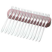 Load image into Gallery viewer, 10 Pcs Stainless Steel Fruit Forks Dessert Forks Lovely Mini Fork Set Snack Cake Dessert Forks Cafeteria Home Flatware