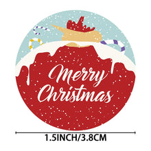 Load image into Gallery viewer, 500Pcs 1.5 Inch Merry Christmas Round Stickers Santa Elk Pattern Envelope Baking Seal Labels Kids XMAS Gifts Packaging Stickers