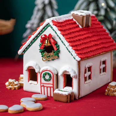 (18pcs) Christmas Gingerbread House Cookie Cutter Set 3D Stainless Steel Cookie Biscuit Mold Mould Fondant Baking Tool Party Decoration