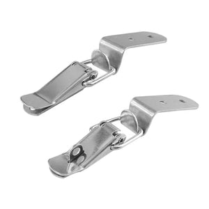Wooden Box Hasps Clamp Hook Stainless Steel Spring Catch Clasps 90 Degrees Duck-mouth Buckle Hook Boxes Draw Toggle Clamp Hasps