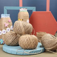 Load image into Gallery viewer, 100M Natural Jute Burlap Braided String Cords Rope DIY Scrapbooking Crafts Decor Christmas Wedding Party Gift Wrapping Thread