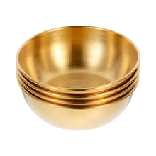 Load image into Gallery viewer, 4pcs 2pcs Stainless Steel Golden Sauce Dishes Appetizer Seasoning Serving Dishes Sets Tray Spice Plates Kitchen Tableware