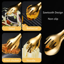 Load image into Gallery viewer, Non-Slip Stainless Steel Food Tongs Meat Salad Bread Serving Tongs For Barbecue Kitchen Accessories Cooking Utensils