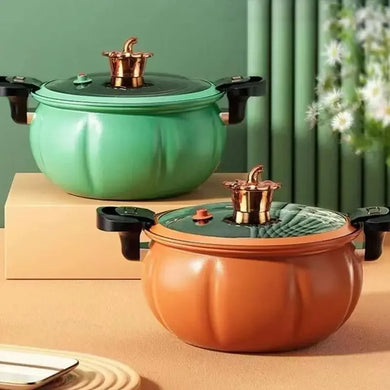 5/8L Pumpkin Pot Multifunctional Cast Iron Slight Pressure Cooker Braise Boil Steam Stew Nonstick Pots 22/28cm Cooking Pots