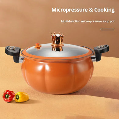 5L Pumpkin Micro Pressure Pot New Home Type Soup Pot Multifunctional Non Stick Pot Gas Stove Universal Soup Pot