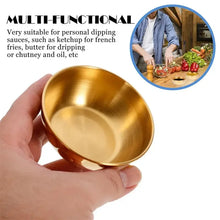 Load image into Gallery viewer, 4pcs 2pcs Stainless Steel Golden Sauce Dishes Appetizer Seasoning Serving Dishes Sets Tray Spice Plates Kitchen Tableware