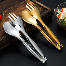 Load image into Gallery viewer, Non-Slip Stainless Steel Food Tongs Meat Salad Bread Serving Tongs For Barbecue Kitchen Accessories Cooking Utensils