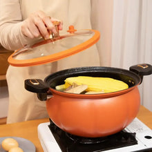 Load image into Gallery viewer, 5/8L Pumpkin Pot Multifunctional Cast Iron Slight Pressure Cooker Braise Boil Steam Stew Nonstick Pots 22/28cm Cooking Pots
