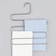 Load image into Gallery viewer, 5 Layers Multi-functional Clothes Hangers Non-slip Pant Storage Rack Cloth Rack with Multiple Functions for Hanging and Storage