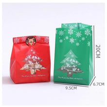 Load image into Gallery viewer, 50/100pcs Snowflake Christmas Tree Gift Bags Merry Christmas Baking Packaging Bag Candy Boxes Xmas Decorations for Home Navidad