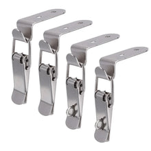 Load image into Gallery viewer, Wooden Box Hasps Clamp Hook Stainless Steel Spring Catch Clasps 90 Degrees Duck-mouth Buckle Hook Boxes Draw Toggle Clamp Hasps