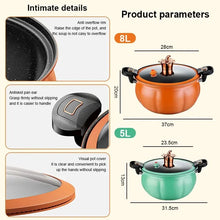 Load image into Gallery viewer, 5/8L Pumpkin Pot Multifunctional Cast Iron Slight Pressure Cooker Braise Boil Steam Stew Nonstick Pots 22/28cm Cooking Pots