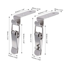 Load image into Gallery viewer, Wooden Box Hasps Clamp Hook Stainless Steel Spring Catch Clasps 90 Degrees Duck-mouth Buckle Hook Boxes Draw Toggle Clamp Hasps