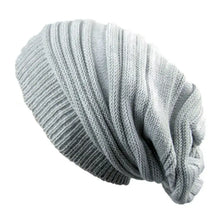 Load image into Gallery viewer, Men and Women Hat Mixed Color Cotton Striped Hip Hop Winter Warm Hat Scarf Beanies Knit Long Loose Hat Gorro Headdress