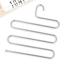 Load image into Gallery viewer, 5 Layers Multi-functional Clothes Hangers Non-slip Pant Storage Rack Cloth Rack with Multiple Functions for Hanging and Storage