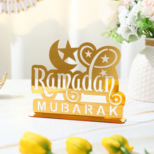Load image into Gallery viewer, Ramadan Tray Table Centerpieces Plate Acrylic Ramadans Eid Mubarak Decorations for Home 2024 Islam Muslim Festival Party Gifts