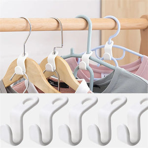 5/10/20pcs Mini Clothes Hanger for Closet Connector Hooks Cascading Plastic Wardrobe Coat Organizer Rack Holder Space Saving