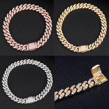 Load image into Gallery viewer,  8mm Miami Cuban Link Wedding Dinner Bracelet Bling Charm Men&#39;s Hip Hop Chain Women Jewelry