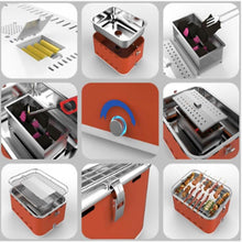 Load image into Gallery viewer, Mini Portable Charcoal Grill Table Top Square Grill Smokeless Grill Ignition of 3-4 Minutes for Barbecue, Outdoor BBQ Grill