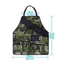 Load image into Gallery viewer, Waterproof Camouflage Apron Multifunction BBQ Grill Condiment Holder Multi-pockets