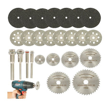 Load image into Gallery viewer, REM 32pcs HSS Mini Circular Saw Blade Set Cutting Disc Diamond Metal Power Tools for Dremel Drill