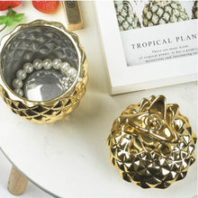 Load image into Gallery viewer, Ceramic Pineapple Storage Tank Candle Container Sugar Jar Piggy Bank Seal Pot with Dustproof Cover Home Decor Gift
