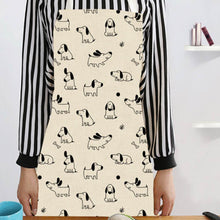 Load image into Gallery viewer, 1 Pc Cotton Linen BullDog Dog Print Kitchen Aprons Unisex Dinner Party Cooking Cleaning Apron