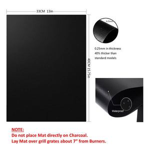 5Pcs/Box Non-stick BBQ Grill Mat 40*33cm Baking Mat Cooking Grilling Sheet Heat Resistance Easily Cleaned Kitchen For Party US