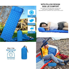 Load image into Gallery viewer, Camping Sleeping Pad Inflatable Cushion Mattress Air Bed for Outdoor Activities