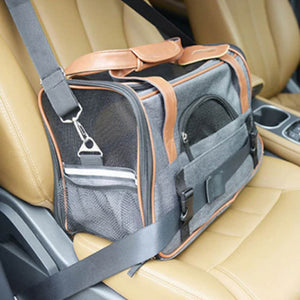 Carrier Bag for Pet Cat Puppy Small Dogs Breathable Portable Car Travel Bag (Fits 5.5kg to 8kg)