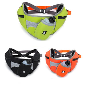 New Hand Free Dog Jogging Belt Running Walking Training Belt Adjustable With Water Bottle Dog Waist Belt