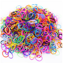 Load image into Gallery viewer, 300pcs/pkt Colorful Rubber Bands Arts &amp; Crafts Girl Bracelet Hair Band (For Above 2 years)