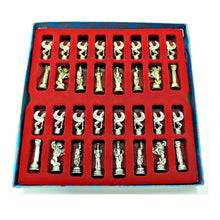 Load image into Gallery viewer, Luxury Metal Chess Set First-Class Chrome Plated Boxed Wooden Game Set Christmas Gift