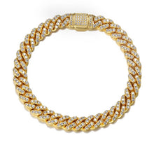 Load image into Gallery viewer,  8mm Miami Cuban Link Wedding Dinner Bracelet Bling Charm Men&#39;s Hip Hop Chain Women Jewelry
