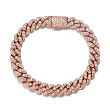 Load image into Gallery viewer,  8mm Miami Cuban Link Wedding Dinner Bracelet Bling Charm Men&#39;s Hip Hop Chain Women Jewelry