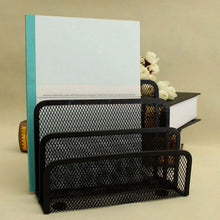 Load image into Gallery viewer, Black Metal Mesh Desk Organizer Desktop Letter Tray File Organiser Office Home Holder