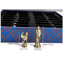 Load image into Gallery viewer, Luxury Metal Chess Set First-Class Chrome Plated Boxed Wooden Game Set Christmas Gift