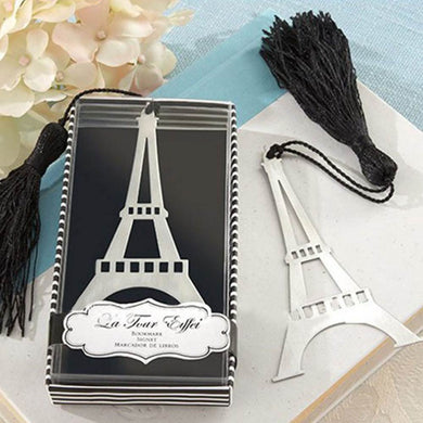 Romantic Eiffel Tower Bookmarks With Tassel Metal Bookmark Stationery Wedding Gifts free shipping