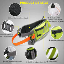 Load image into Gallery viewer, New Hand Free Dog Jogging Belt Running Walking Training Belt Adjustable With Water Bottle Dog Waist Belt
