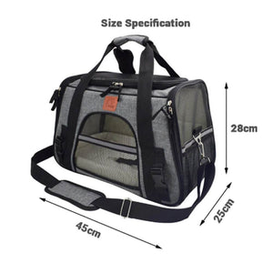 Carrier Bag for Pet Cat Puppy Small Dogs Breathable Portable Car Travel Bag (Fits 5.5kg to 8kg)