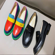 Load image into Gallery viewer, Women Summer Shoes 2020 Genuine Leather Sneakers Round Toe Flats Platform Brogues