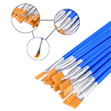 REM 100/200Pcs Flat Paint Brushes, Small Brush Bulk for Detail Paint Nylon Brushes
