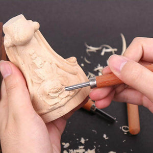 12pcs DIY  Woodcut Knife Sculpture Wood Carving Tools Woodworking Arts Crafts Cutter Graver