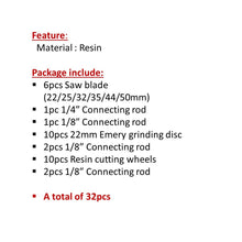 Load image into Gallery viewer, REM 32pcs HSS Mini Circular Saw Blade Set Cutting Disc Diamond Metal Power Tools for Dremel Drill