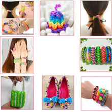 Load image into Gallery viewer, 300pcs/pkt Colorful Rubber Bands Arts &amp; Crafts Girl Bracelet Hair Band (For Above 2 years)