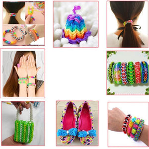 300pcs/pkt Colorful Rubber Bands Arts & Crafts Girl Bracelet Hair Band (For Above 2 years)