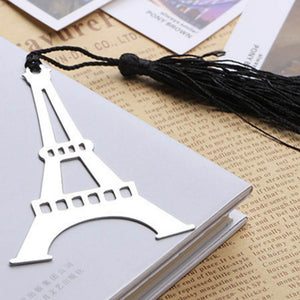 Romantic Eiffel Tower Bookmarks With Tassel Metal Bookmark Stationery Wedding Gifts free shipping
